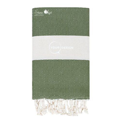 Fouta-chevron-diamant-vert-militaire-tunisie-store-objet-publicitaire