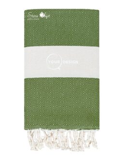 Fouta-chevron-diamant-vert-olive-tunisie-store-objet-publicitaire