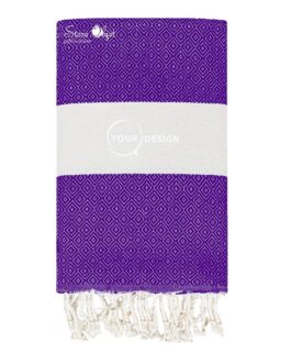 Fouta chevron diamant violet