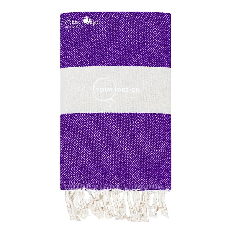 Fouta-chevron-diamant-violet-tunisie-store-objet-publicitaire