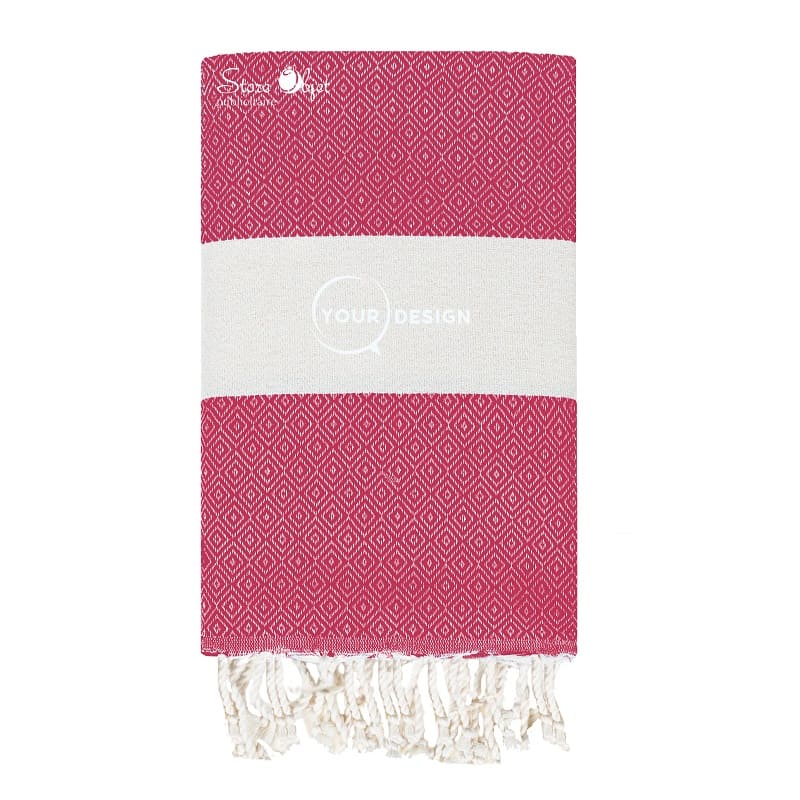 Fouta-chevron-diamant-viva-magenta-tunisie-store-objet-publicitaire