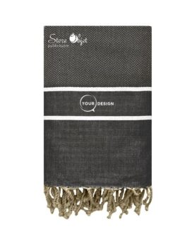 Fouta-chevron-gris-anthracite-tunisie-store-objet-publicitaire