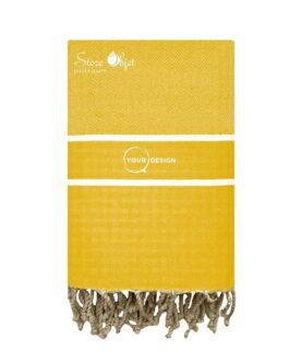 Fouta-chevron-jaune-moutarde-tunisie-store-objet-publicitaire