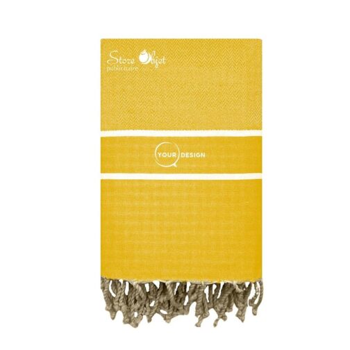 Fouta-chevron-jaune-moutarde-tunisie-store-objet-publicitaire