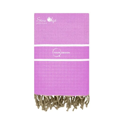 Fouta-chevron-mauve-tunisie-store-objet-publicitaire.