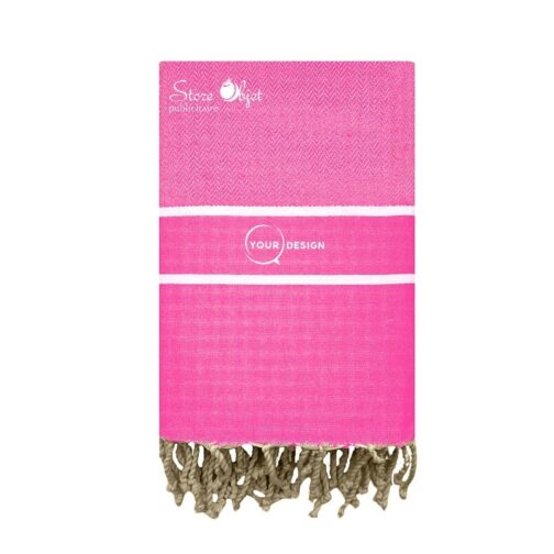 Tunisian candy pink chevron fouta