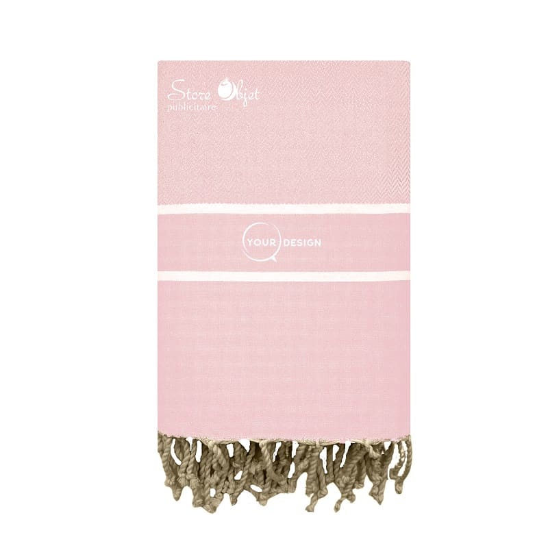 Fouta-chevron-rose-poudre-tunisie-store-objet-publicitaire