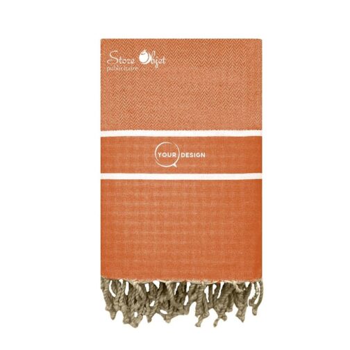 Fouta-chevron-terracotta-tunisie-store-objet-publicitaire