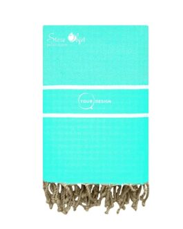 Fouta-chevron-turquoise-tunisie-store-objet-publicitaire