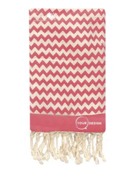 Fouta jacquard zig zag terracotta