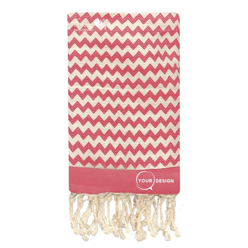 Fouta-chevron-zig-zag-terracotta-tunisie-store-objet-publicitaire