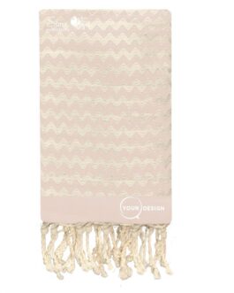 Fouta-jacquard-zig-zag-beige-mineral-tunisie-store-objet-publicitaire