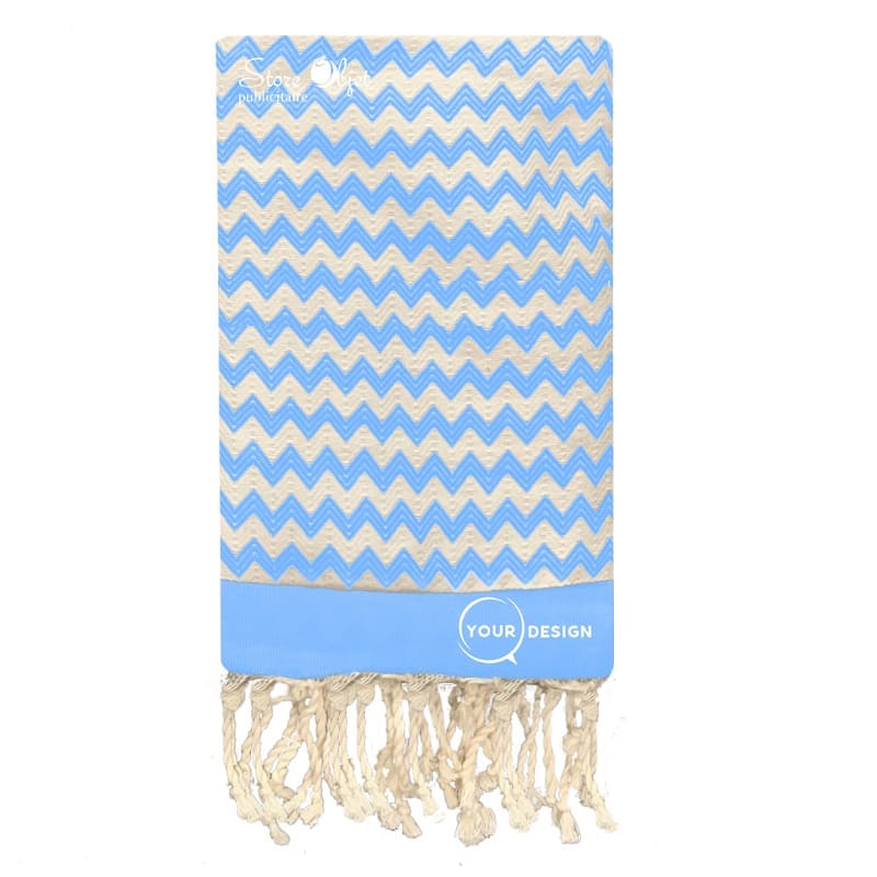 Fouta-jacquard-zig-zag-bleu-ciel-tunisie-store-objet-publicitaire