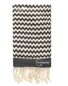 Fouta jacquard zig zag anthracite