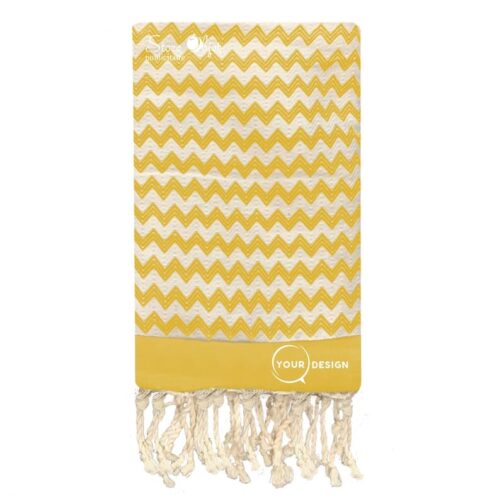 Fouta-jacquard-zig-zag-jaune-moutarde-tunisie-store-objet-publicitaire