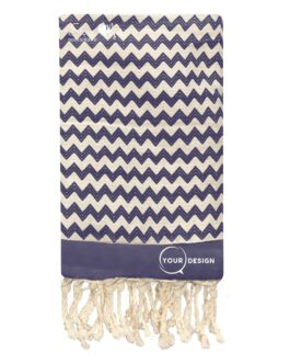 Fouta jacquard zig zag raisin