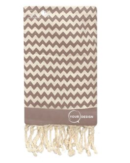 Fouta jacquard zig zag taupe