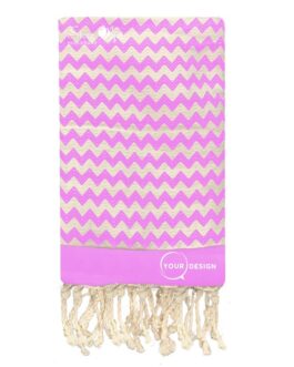 Fouta jacquard zig zag violet