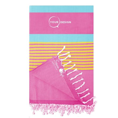 fouta-doublee-eponge-magenta-or-turquoise-tunisie-store-objet-publicitaire