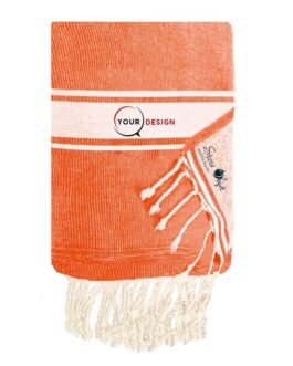 Fouta plate doublée éponge corail