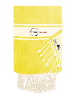 Fouta plate doublée éponge jaune d’or