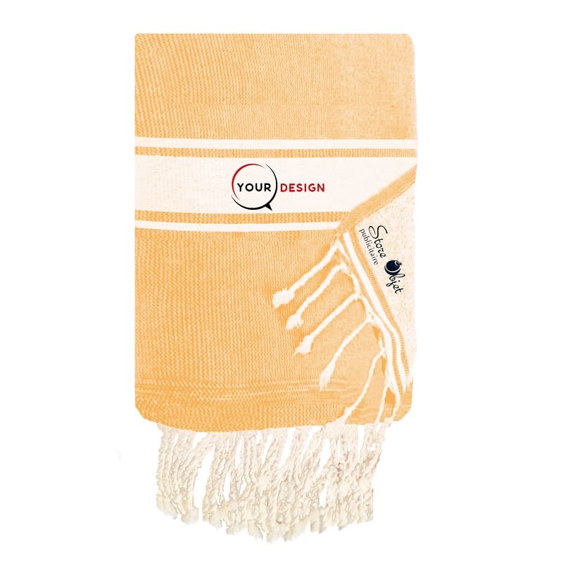 fouta-doublee-eponge-plate-jaune-safran-tunisie-store-objet-publicitaire