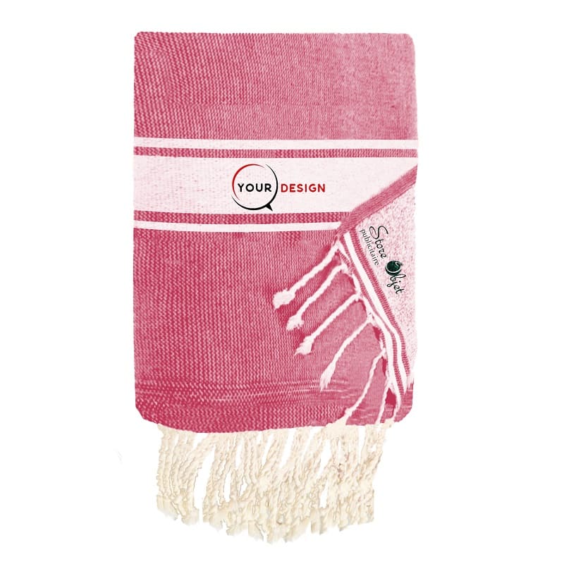 fouta-doublee-eponge-plate-magenta-tunisie-store-objet-publicitaire