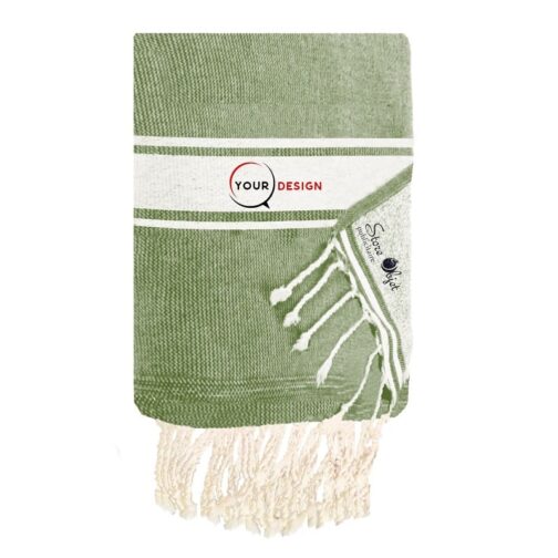 fouta-doublee-eponge-plate-vert-olive-tunisie-store-objet-publicitaire