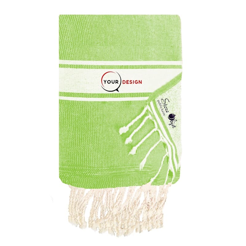 fouta-doublee-eponge-plate-vert-pomme-tunisie-store-objet-publicitaire