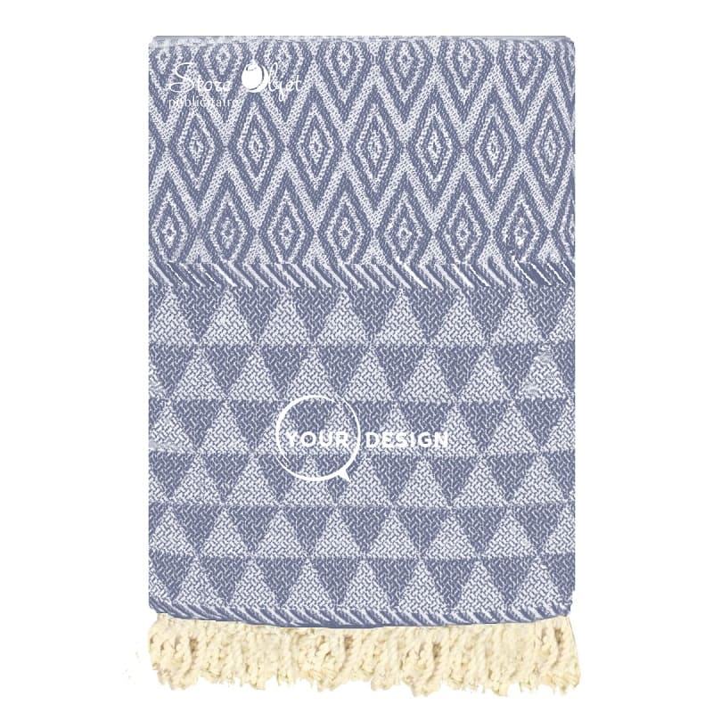 fouta-jacquard-diamant-bleu-ardoise-tunisie-store-objet-publicitaire