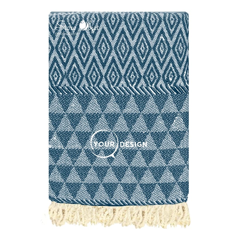 fouta-jacquard-diamant-bleu-jean-tunisie-store-objet-publicitaire