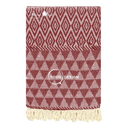 fouta-jacquard-diamant-bourgogne-tunisie-store-objet-publicitaire