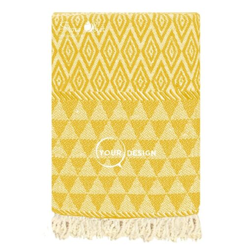 fouta-jacquard-diamant-jaune-moutarde-tunisie-store-objet-publicitaire