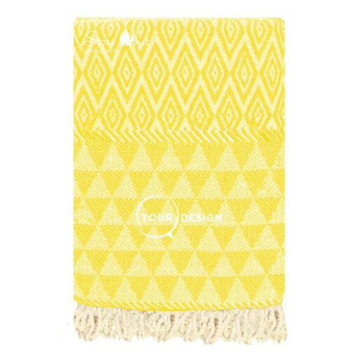 fouta-jacquard-diamant-jaune-poussin-tunisie-store-objet-publicitaire.