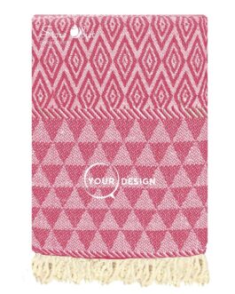 fouta-jacquard-diamant-magenta-tunisie-store-objet-publicitaire