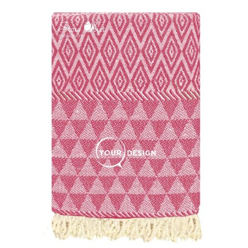 fouta-jacquard-diamant-magenta-tunisie-store-objet-publicitaire