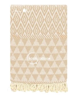 Fouta jacquard diamant ocre