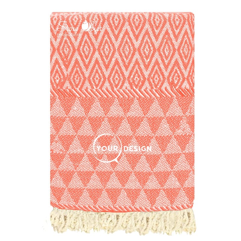 fouta-jacquard-diamant-orange-tunisie-store-objet-publicitaire