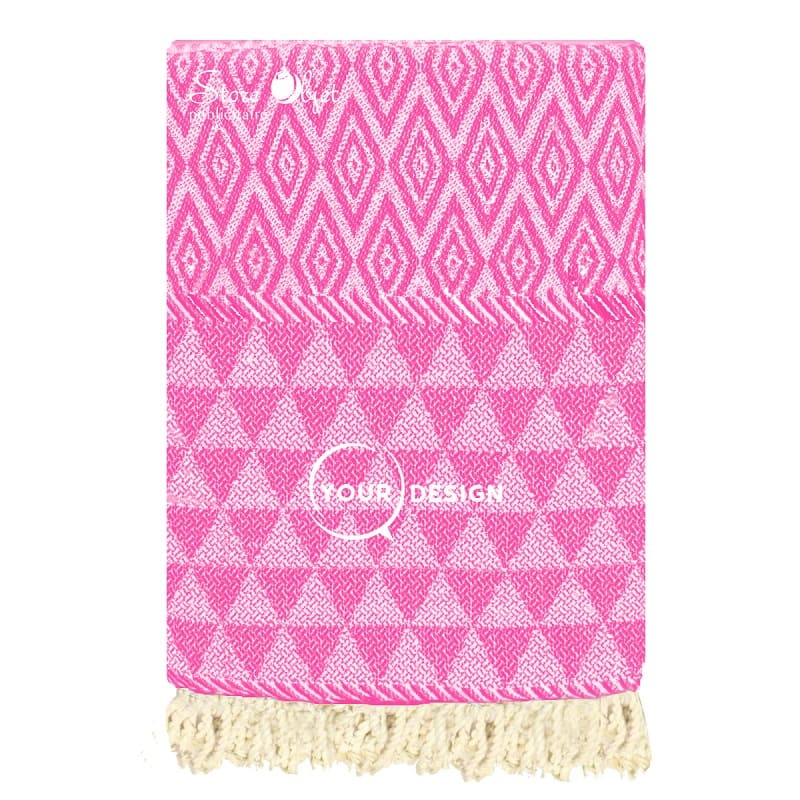 fouta-jacquard-diamant-rose-bonbon-tunisie-store-objet-publicitaire