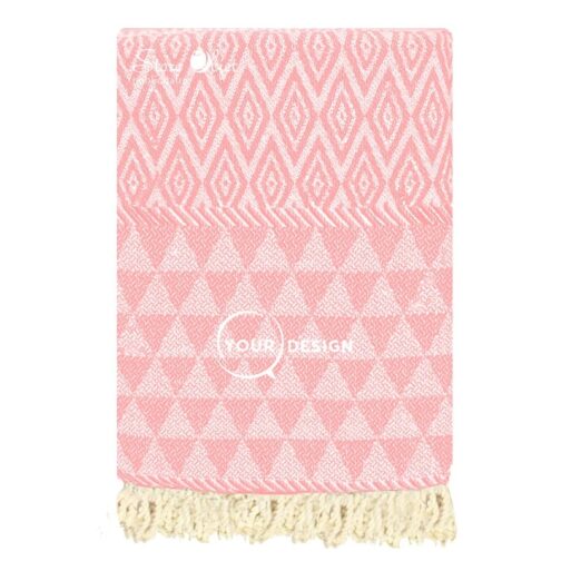 fouta-jacquard-diamant-rose-chewing-gum-tunisie-store-objet-publicitaire