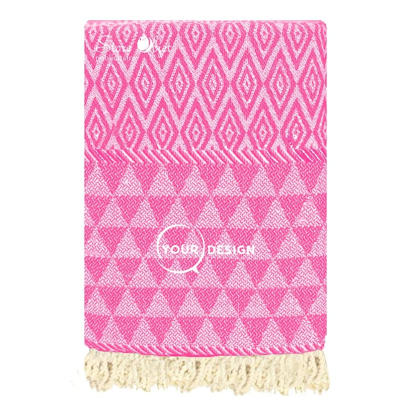 fouta-jacquard-diamant-rose-fushia-tunisie-store-objet-publicitaire