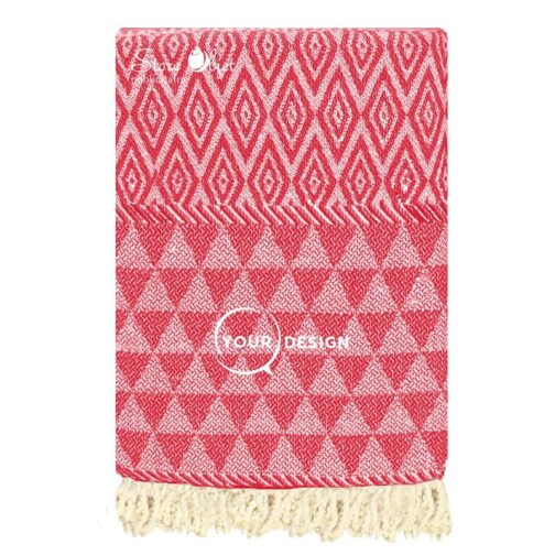 fouta-jacquard-diamant-rouge-vif-tunisie-store-objet-publicitaire