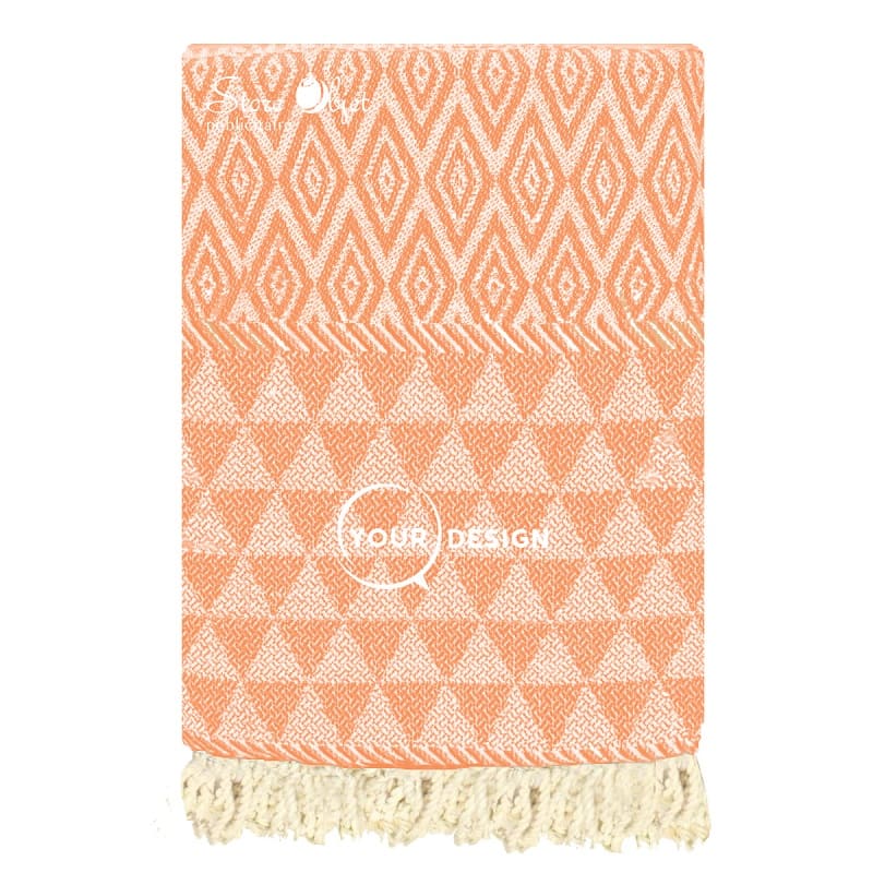 fouta-jacquard-diamant-saumon-tunisie-store-objet-publicitaire