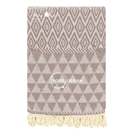 fouta-jacquard-diamant-taupe-tunisie-store-objet-publicitaire