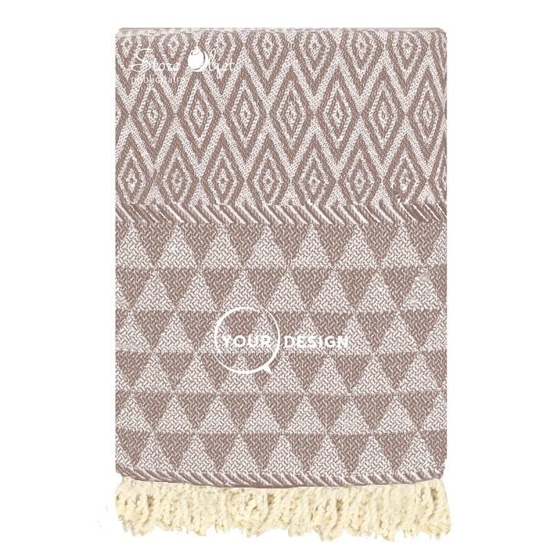 fouta-jacquard-diamant-taupe-tunisie-store-objet-publicitaire