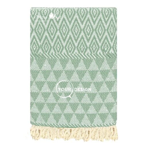 fouta-jacquard-diamant-vert-mineral-tunisie-store-objet-publicitaire.