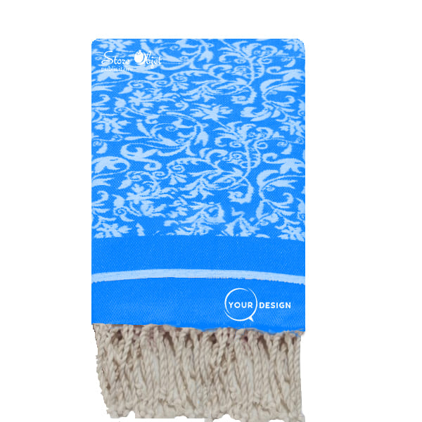 fouta-jacquard-florale-azur-tunisie-store-objet-publicitaire