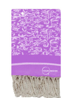 Fouta jacquard florale lilas