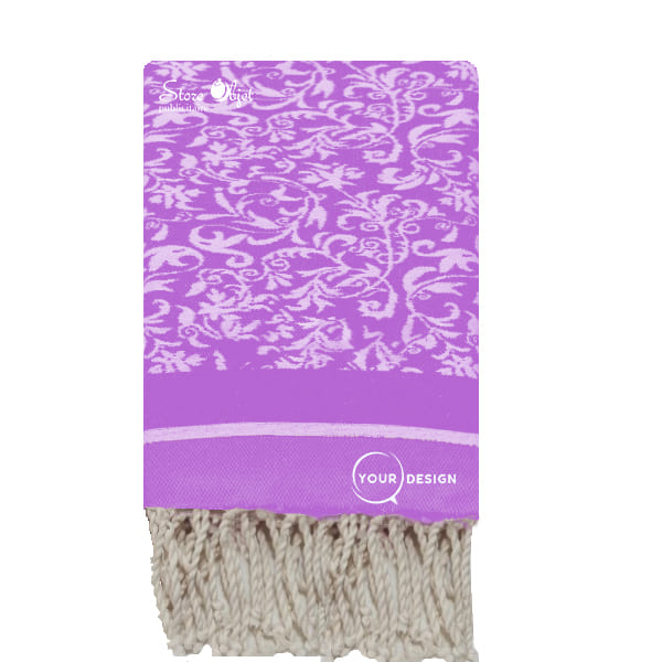 fouta-jacquard-florale-lilas-tunisie-store-objet-publicitaire