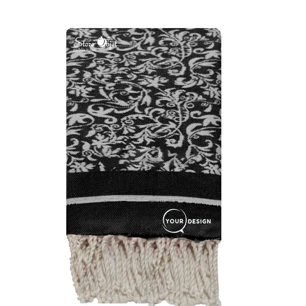 fouta-jacquard-florale-noir-tunisie-store-objet-publicitaire